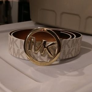 Michael Kors White and Gold Belt